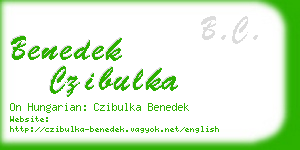 benedek czibulka business card